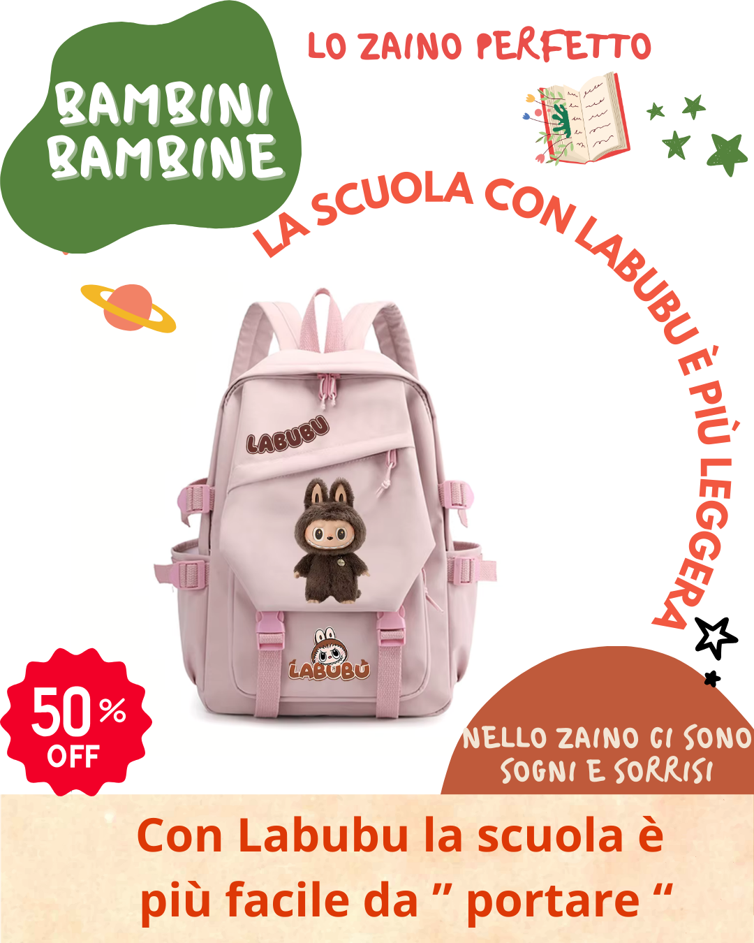 Zaino scuola Labubu